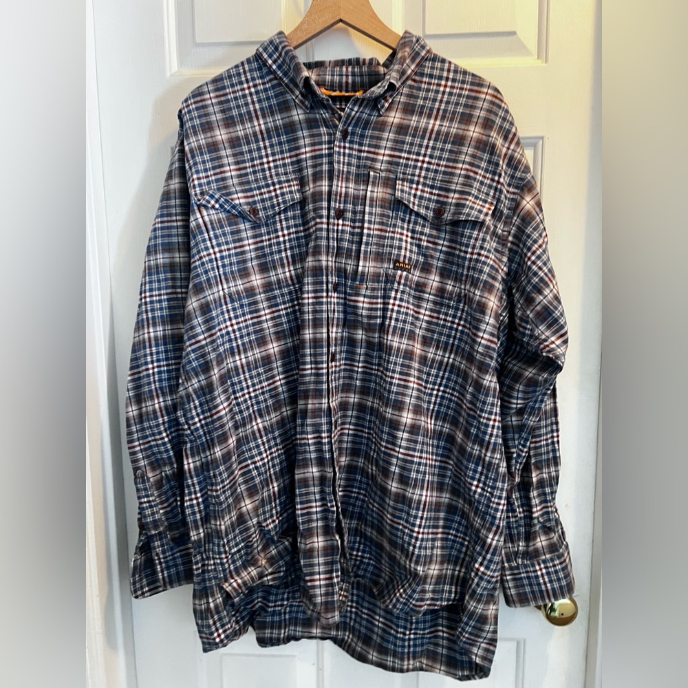 Ariat Rebar flannel shirt.